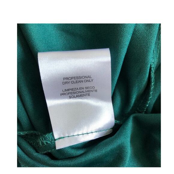 City Studio Womens Gown Size 16W Hunter‎ Green Embellished Satin Spaghetti Strap - Picture 14 of 16